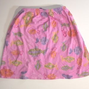Vintage Fresh Produce L Skirt with elastic waist